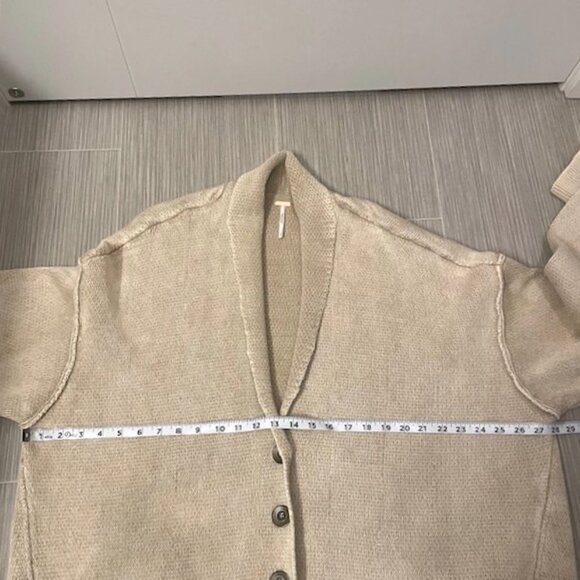 Free People Oversized Button Front Chamomile Cardigan Medium Neutral - Picture 14 of 16